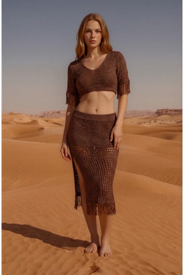 MARBELLA SKIRT CHOCOLATE