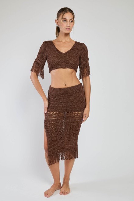 MARBELLA SKIRT CHOCOLATE