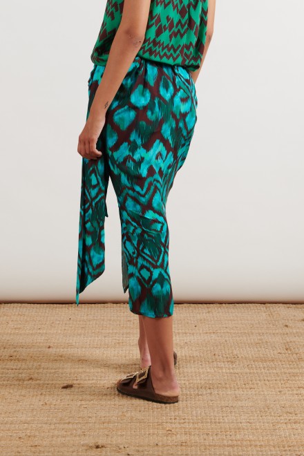RHOMBUS KNOT SKIRT GREEN-CELESTIAL