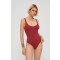 DOUBLE SWIMSUIT BROWN/IVORY
