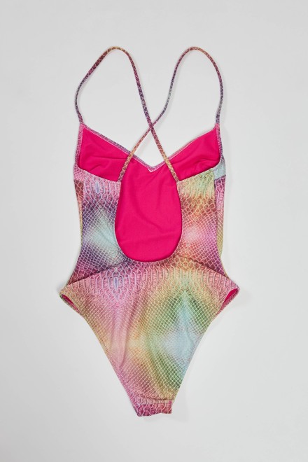 OLYMPIC PYTHON SWIMSUIT FUXIA