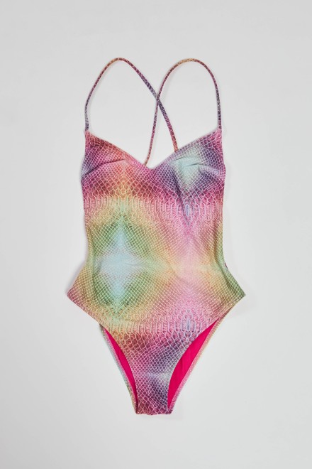 OLYMPIC PYTHON SWIMSUIT FUXIA