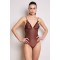 LUREX TRIANGLE SWIMSUIT CHOCOLATE