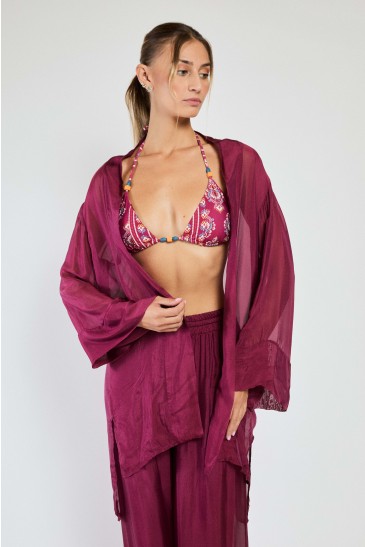 SOFT KIMONO BURGUNDY