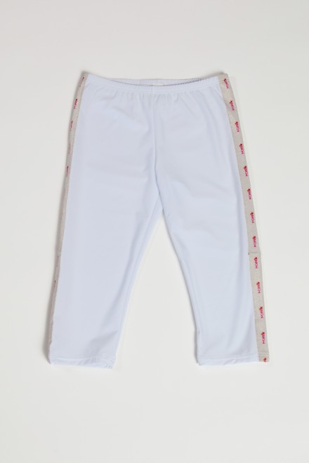 LEGGINGS SPORT LOGO WHITE-FUXIA