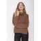 HIGH NECK KNIT SWEATER TOBACCO