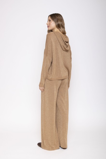 LUREX PALAZZO TROUSERS GOLD