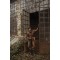 SUEDE CARGO PANTS COGNAC
