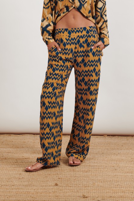 CHEVRON PANTS BLUE