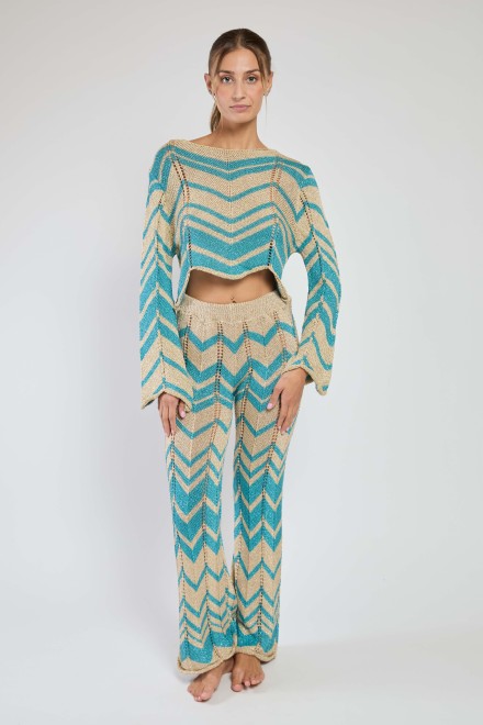 CHEVRON MARBELLA TROUSERS OCTANIO-GOLD