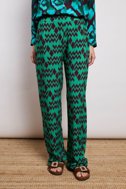 CHEVRON PANTS GREEN
