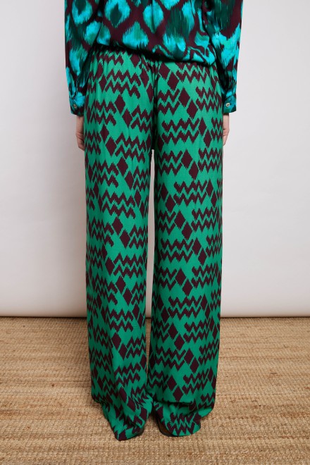 CHEVRON PANTS GREEN
