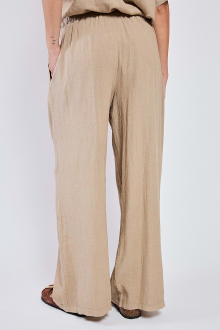 LINEN TROUSERS CAMEL