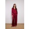 SATIN TROUSERS BORDEAUX