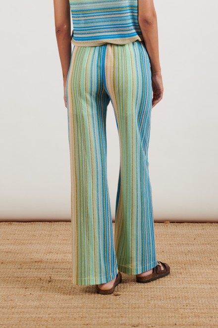 STRIPED TROUSERS GREEN-CELESTIAL