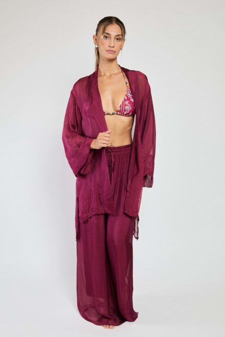 SOFT TROUSERS BURGUNDY