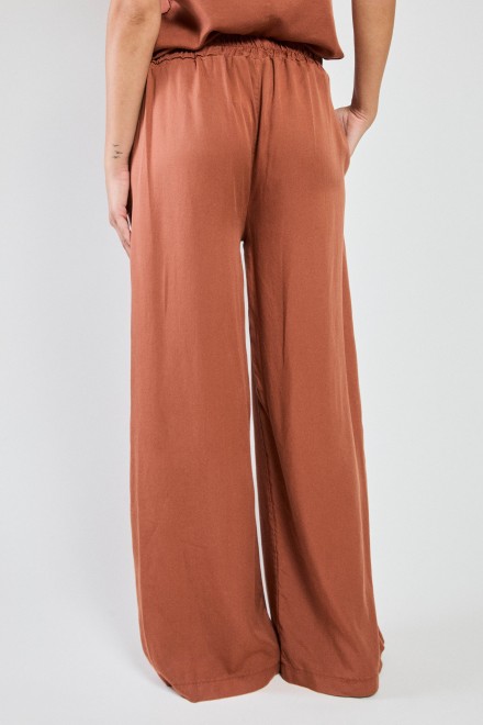 TENCEL TROUSERS CHOCOLATE