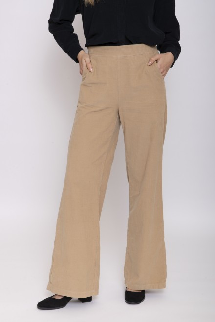 VELOUR TROUSERS BEIGE