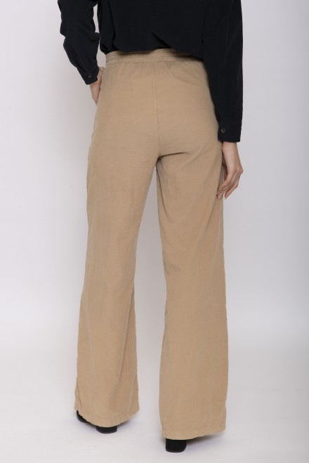VELOUR TROUSERS BEIGE