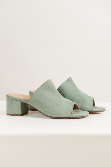 SUEDE SABOT SAGE