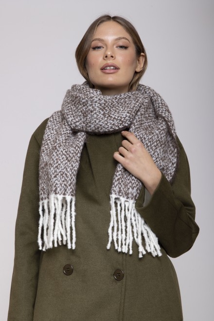 MELANGE SCARF BROWN