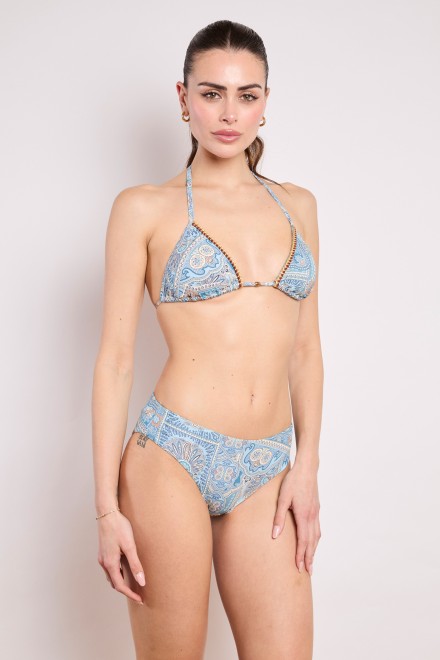 HIGH SLIP FOULARD BLUE