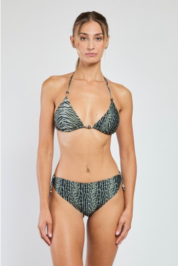 ANIMALIER HIGH SLIP WITH LACES GREEN
