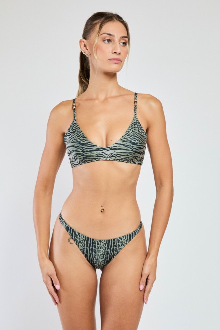 ANIMALIER LOW CLOSED SLIP GREEN