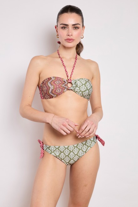 ETHNIC BOW BRIEF GREEN
