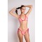 PRINTED WASHED SKINS LACE SLIP ORANGE