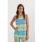 STRIPED SLEEVELESS GREEN-CELESTIAL