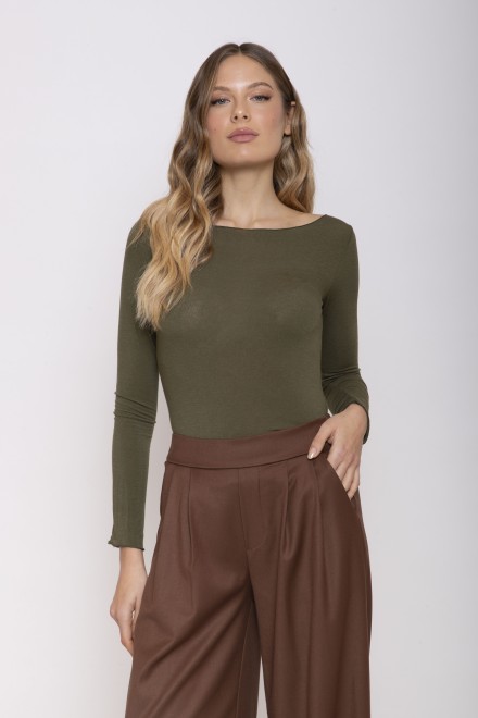 BOAT NECK UNDER JACKET MILITARY