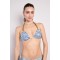 LARGE TRIANGLE LACE ANIMALIER DENIM