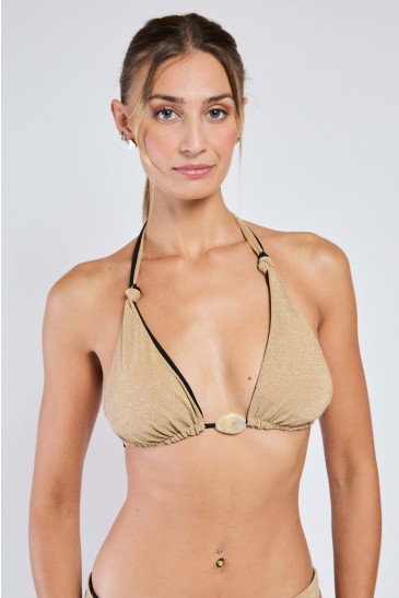 LUREX KNOT TRIANGLE BLACK-GOLD